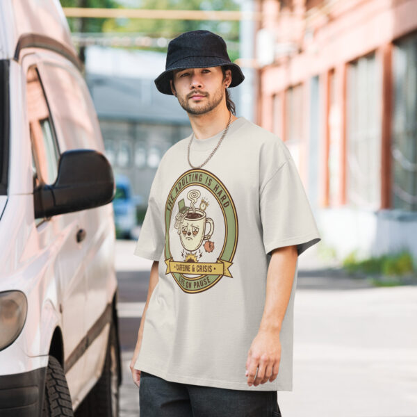 Oversized faded t-shirt Vintage College Style Graphic