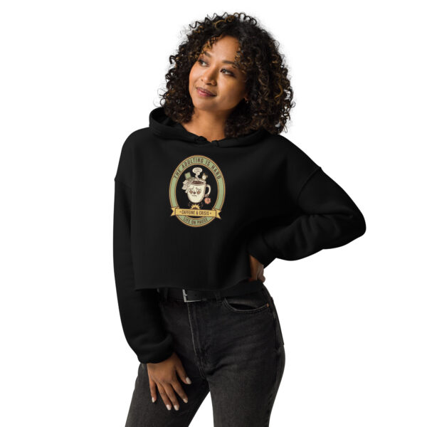 Crop Hoodie Vintage College Style Graphic