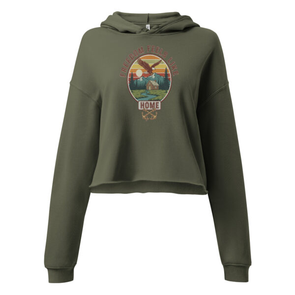 Crop Hoodie Vintage College Style Graphic
